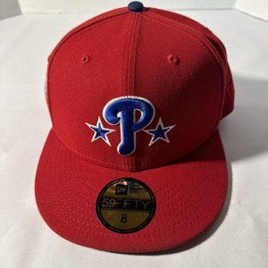 Philadelphia Phillies New Era Cooperstown Collection 59FIFTY Fitted Hat Sz 8.  D